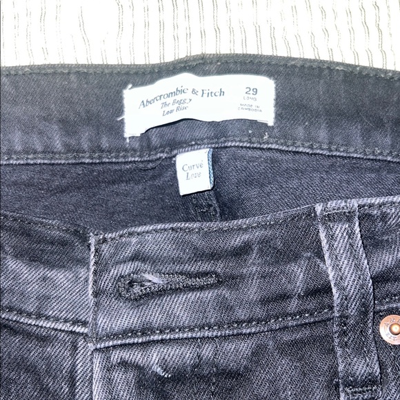 Abercrombie & Fitch Women's Black Straight Leg Jeans - Curve Love - Picture 2 of 3